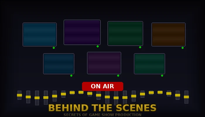 Television production control room with monitors